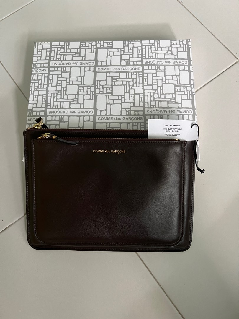 Comme des Gar ons Brown Clutch SA5100 Men s Fashion Bags Belt