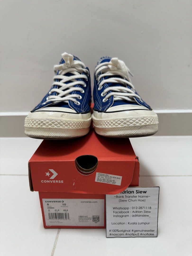 Converse Chuck Taylor All Star 70s UK8 Used Men s Fashion