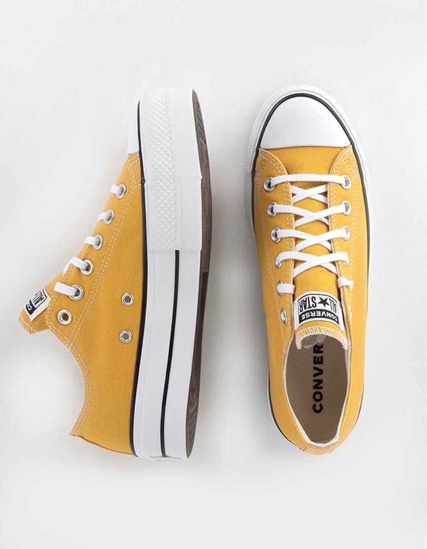 Low top yellow converse top
