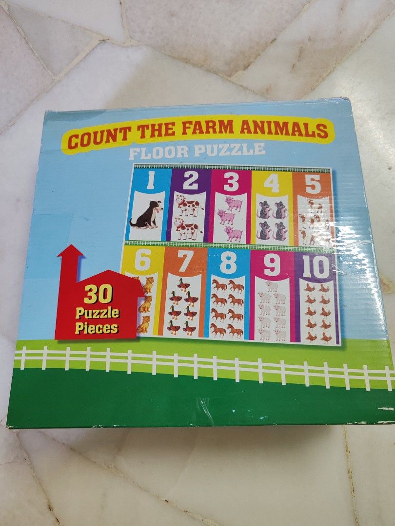 Count The Farm Animals Farm Puzzle, Hobbies & Toys, Toys & Games on