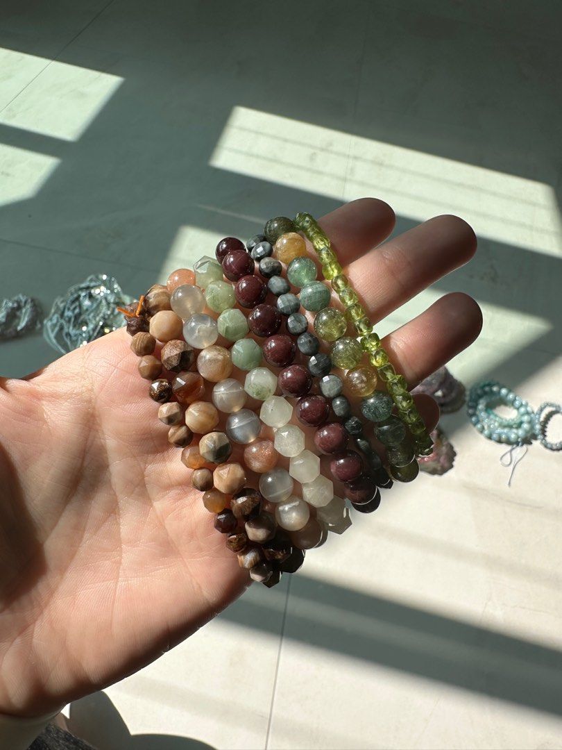 Gem bracelets sales crystals