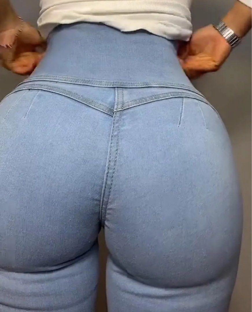 Curvy Faja Slimming Jeans With Buttocks, Tummy And Skinny Legs