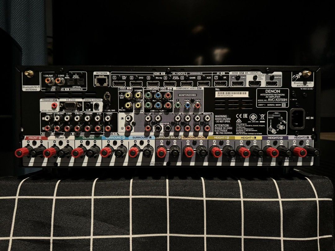 Denon AVC-X3700H 9.2 Channel 8K Ultra HD Atmos AV Receiver, Audio ...