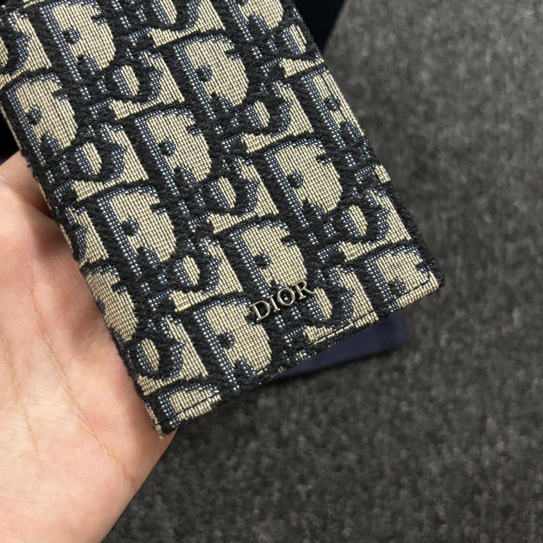 Dior jacquard shop card holder
