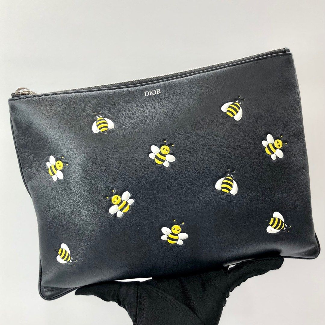 DIOR KAW BLACK COLLABORATION CLUTCH BAG 237045888