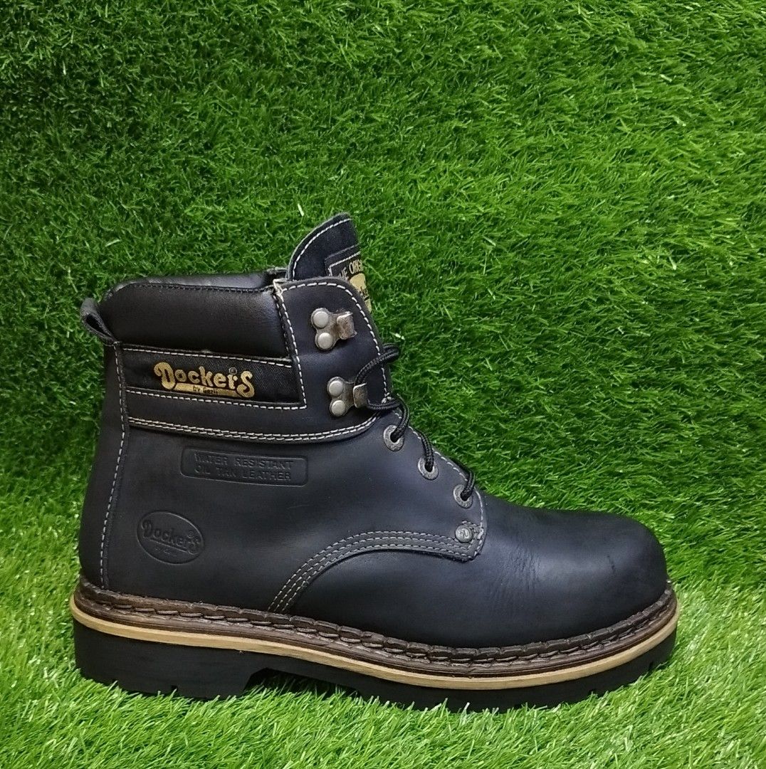 DOCKERS BOOTS BLACK VINTAGE LEATHER HAND MADE Men s Fashion