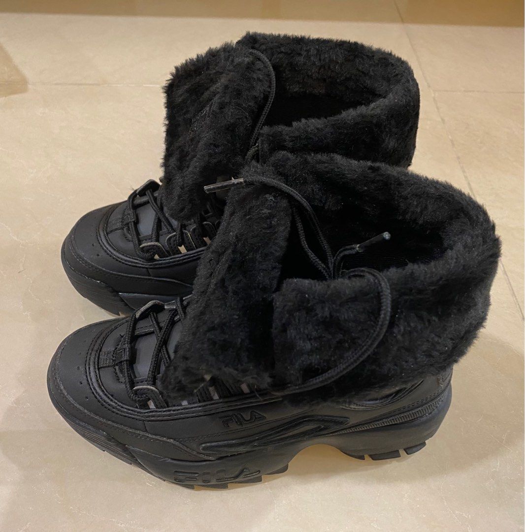 Men's fila disruptor shearling boots hot sale