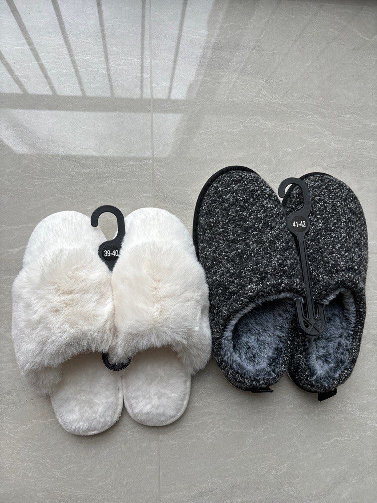 Real rabbit fur slippers on sale