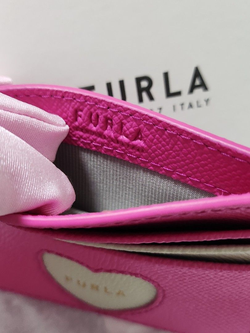 Furla Fuchsia Heart Cardholder Authentic