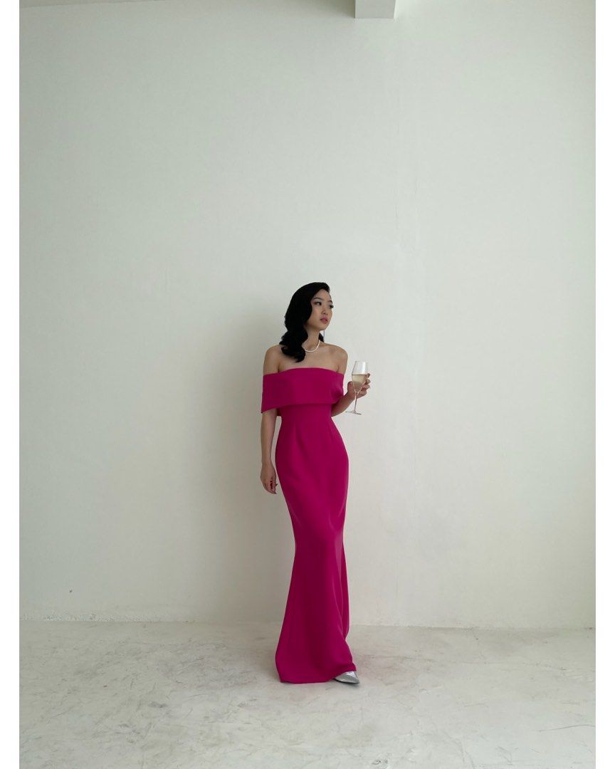Adele Formal Gown - Fuchsia Pink