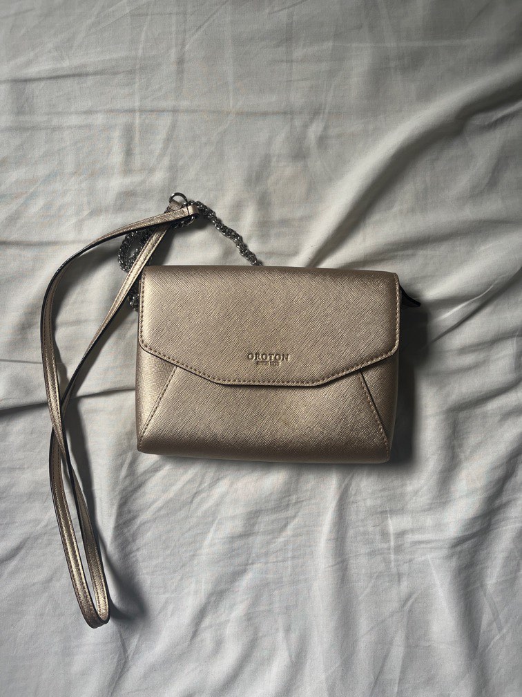 Oroton gold bag hotsell