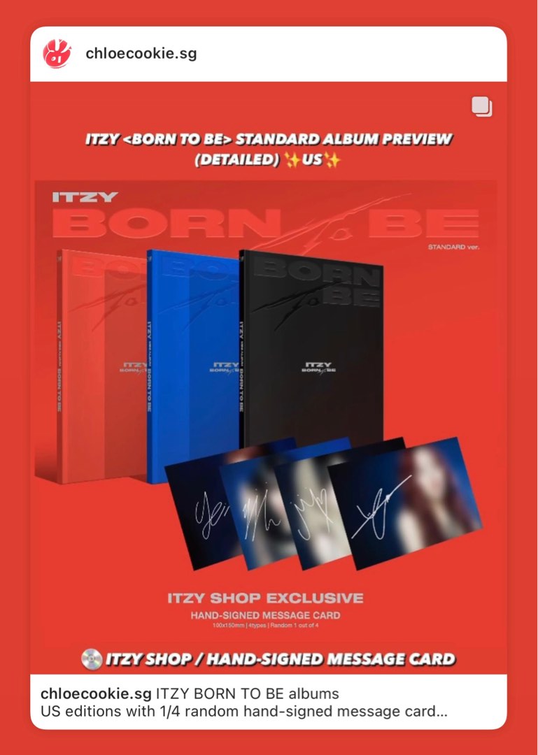 ITZY BORN TO BE ALBUM LIMITED VER. K-POP CD SEALED