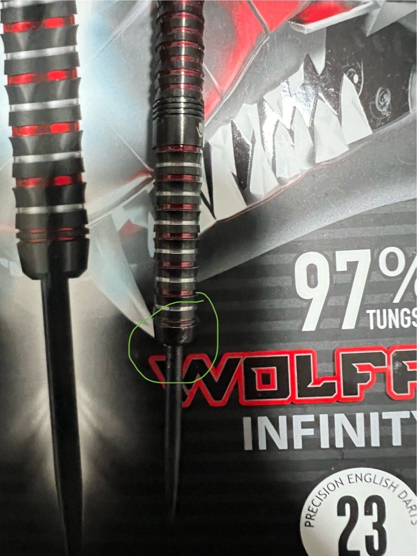Harrow wolfram infinity steel tip darts 23G, Sports Equipment, Other ...
