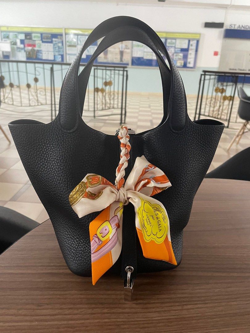 Hermes Picotin 18 black with palladium hardware