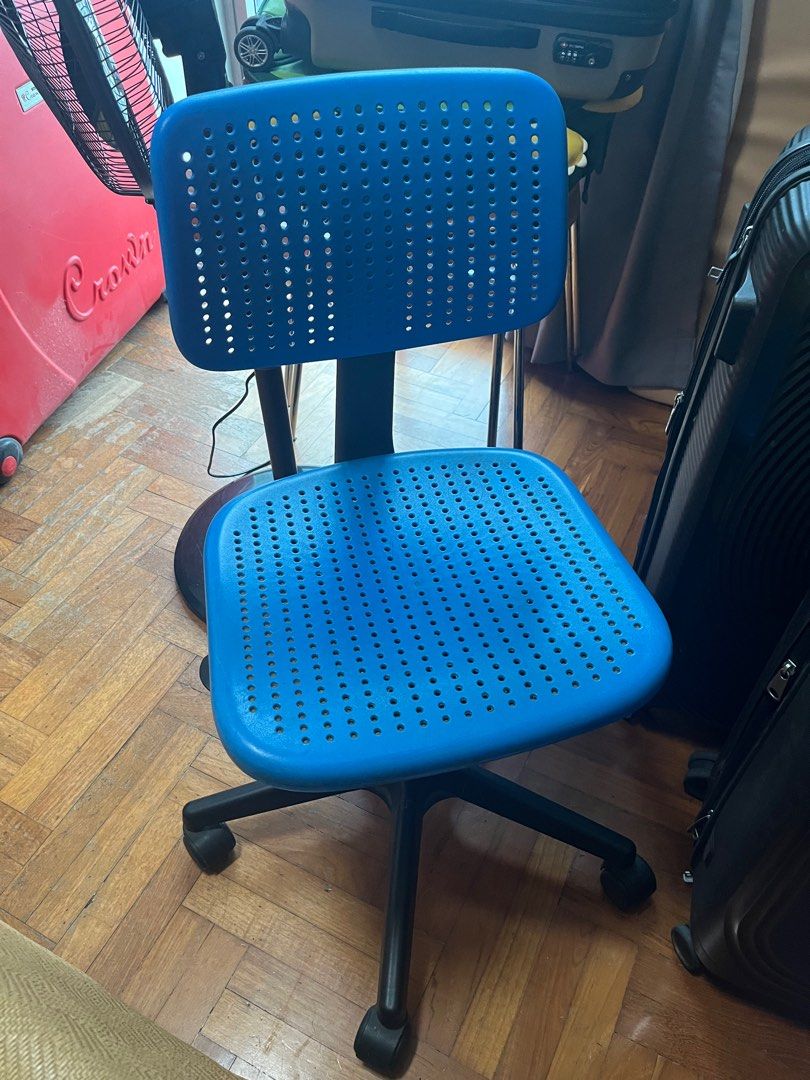 IKEA Study Table + removable shelf + matching chair, Furniture & Home