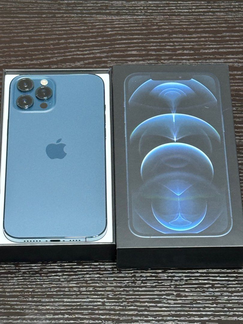 iPhone 12 Pro Max 256GB 藍色香港版有盒線84%電池
