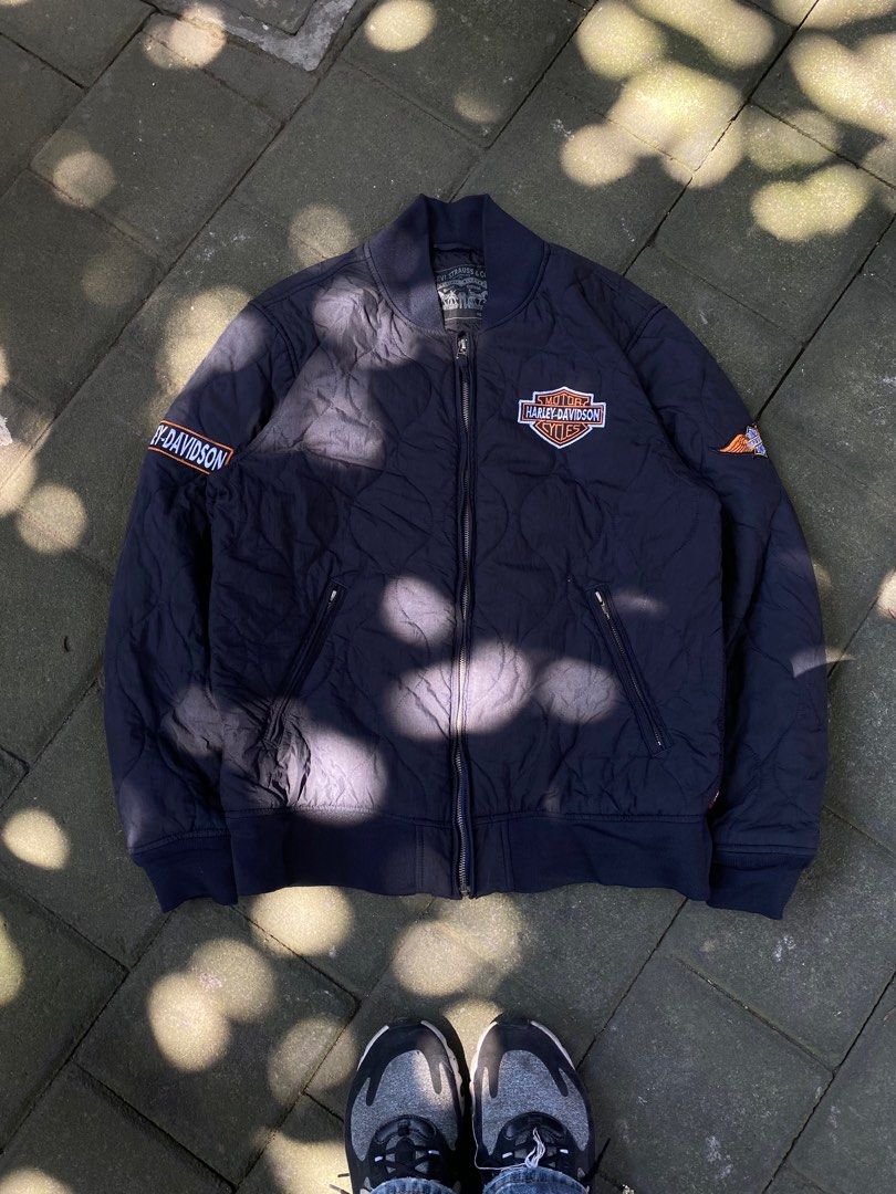 Jaket bomber levis harley davidson no leather no jeans no kulit