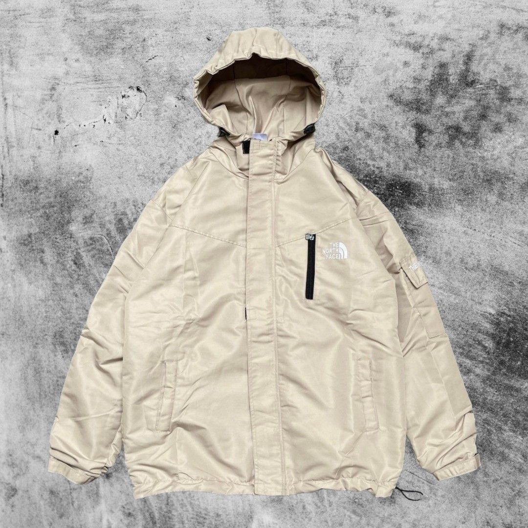 Jaket The North Face TNF Waterproof Cream Fesyen Pria Pakaian