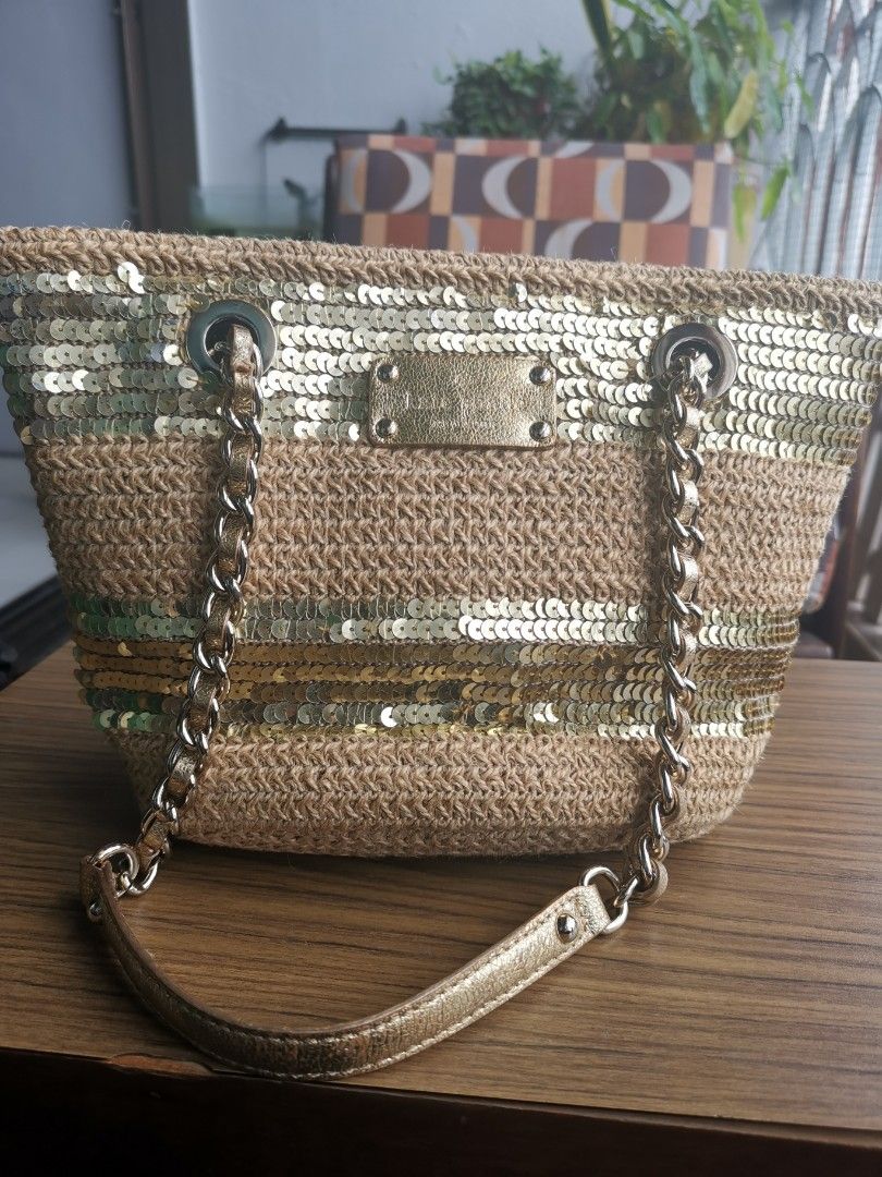 Sequin 2024 straw bag