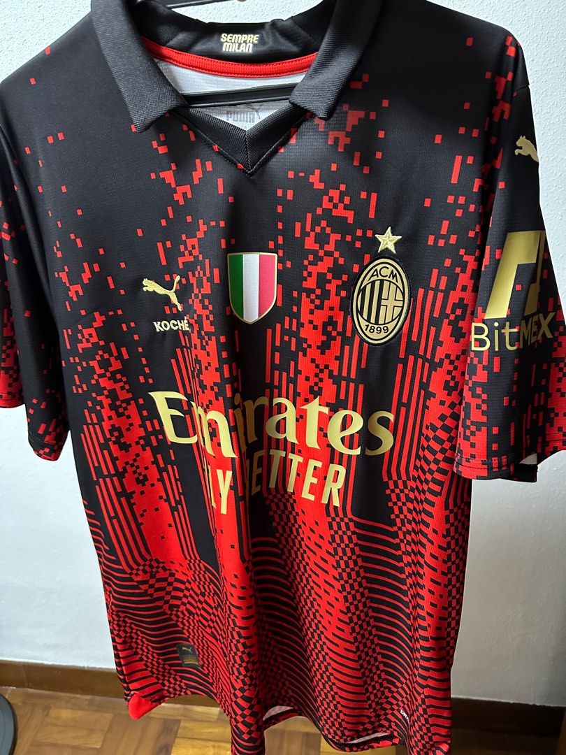 KOCHE x AC MILAN PUMA 2022/23 FOURTH Jersey, Men's Fashion, Tops