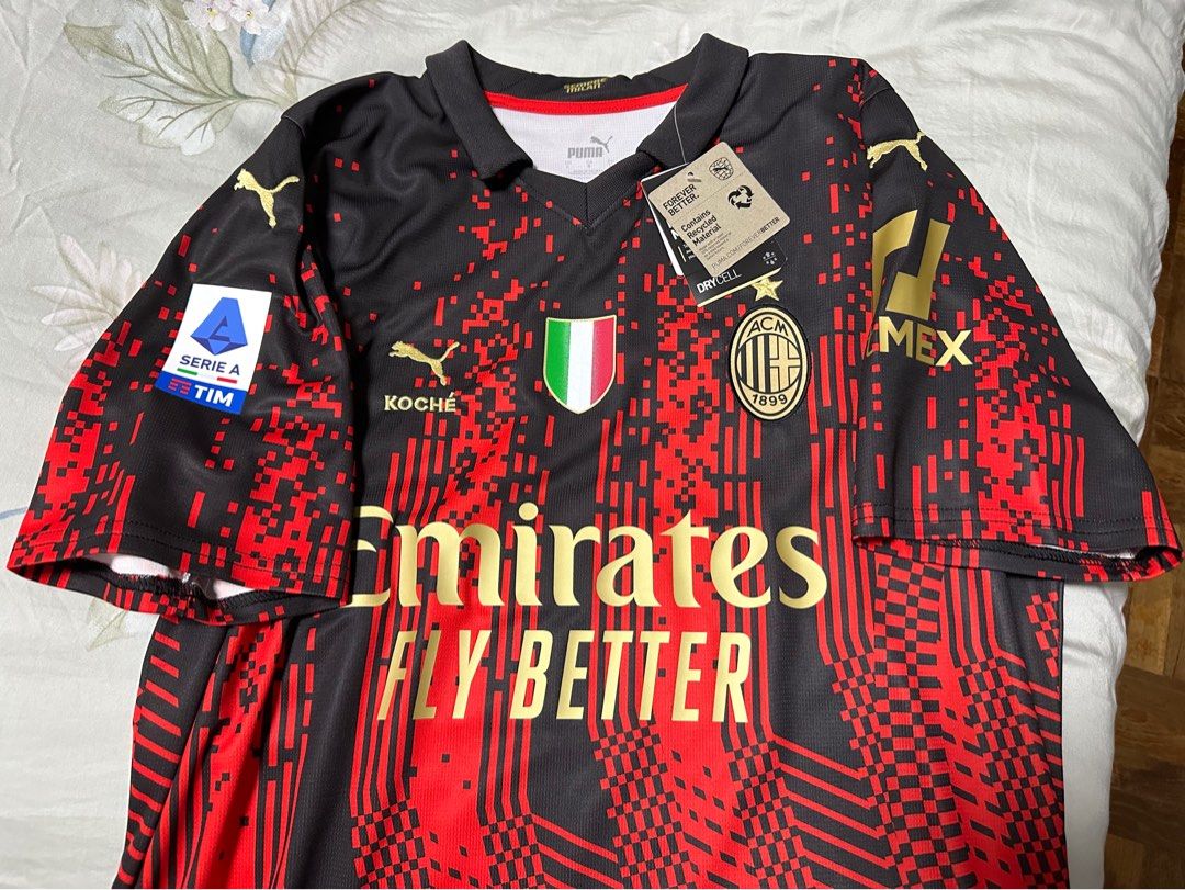 KOCHE x AC MILAN PUMA 2022/23 FOURTH Jersey, Men's Fashion, Tops