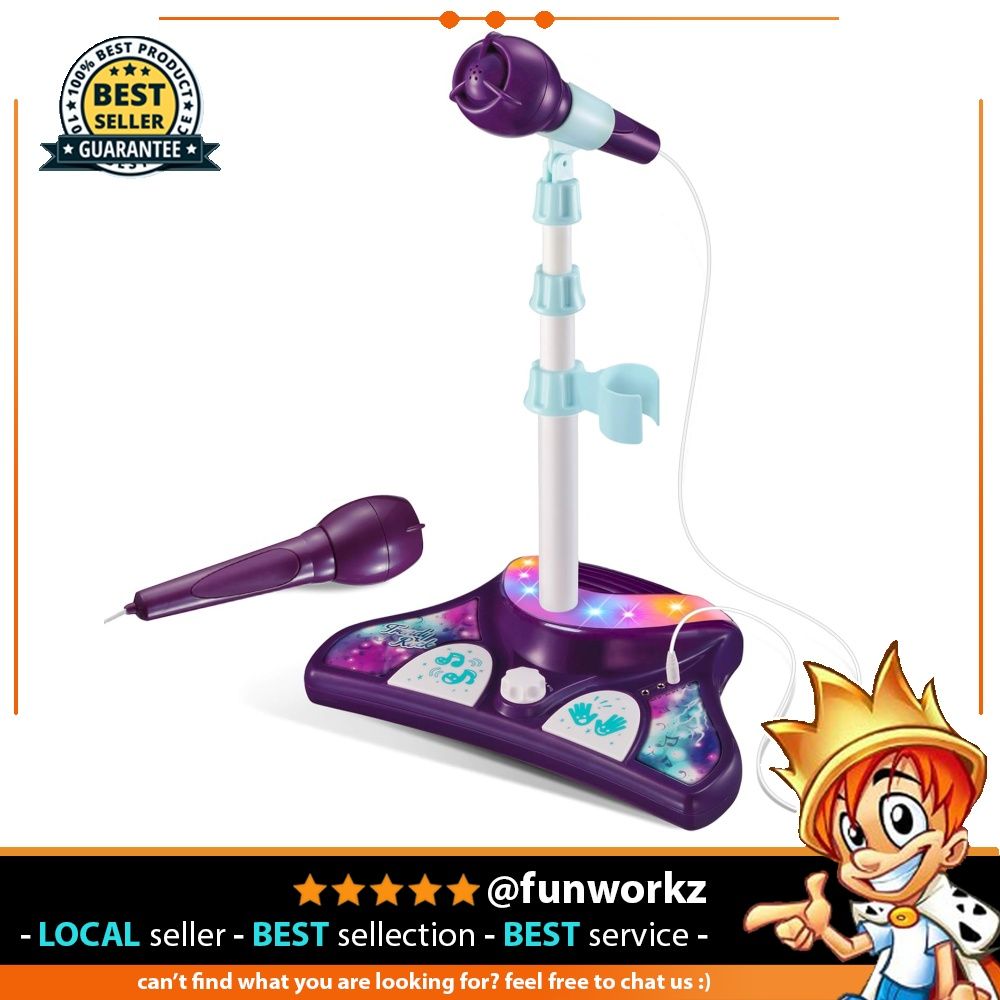 L P Kids Karaoke Machine with 2 Microphones and Adjustable Stand