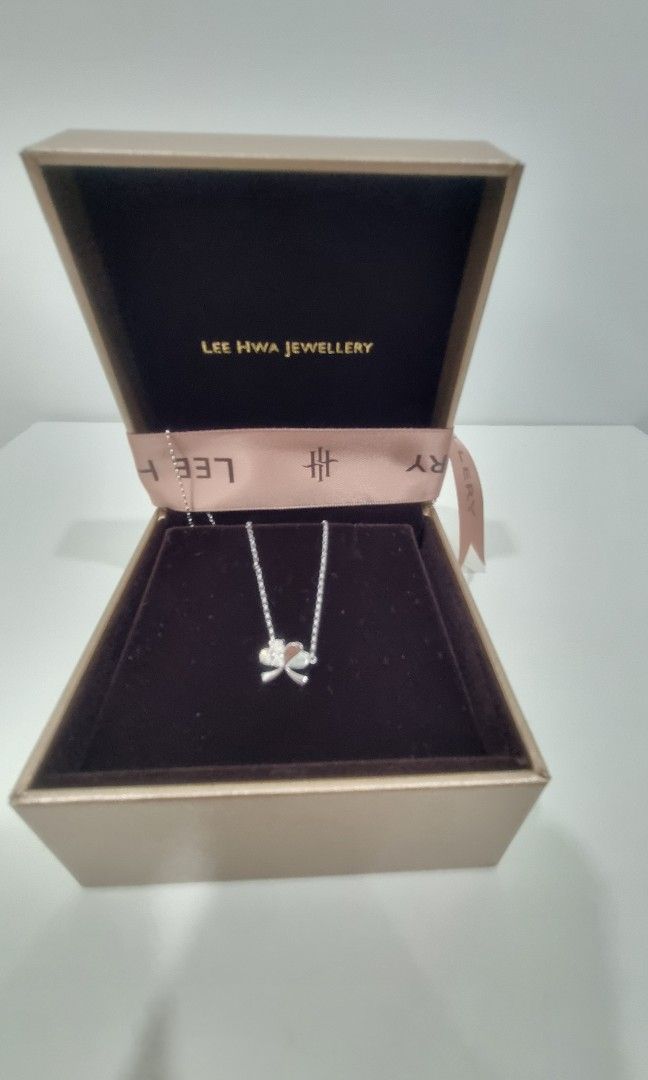 14K White Gold Freesia Diamond Necklace from Lee Hwa Jewellery