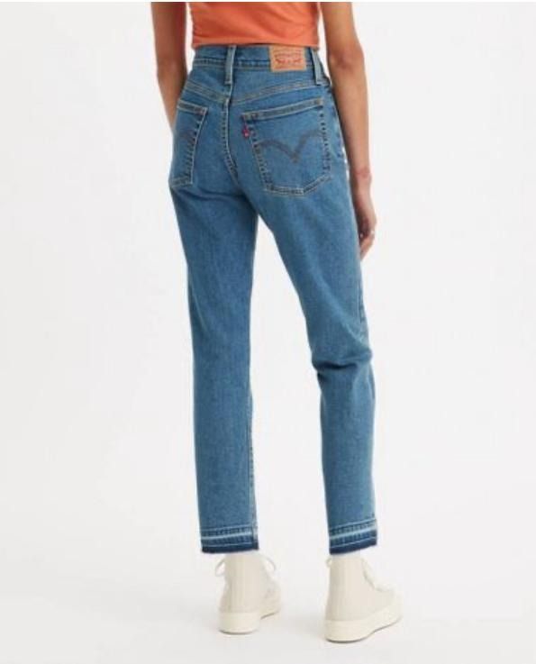 Wedgie high waist top crop straight leg jeans