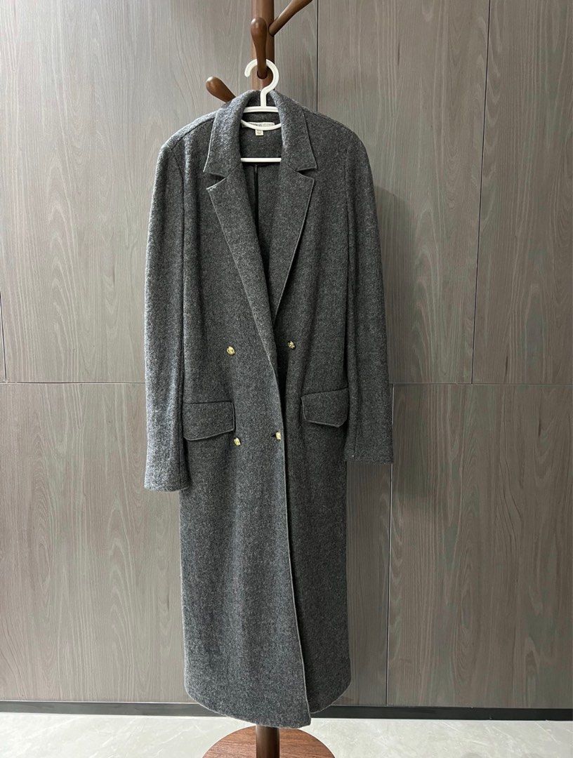 Zara trf grey coat sale