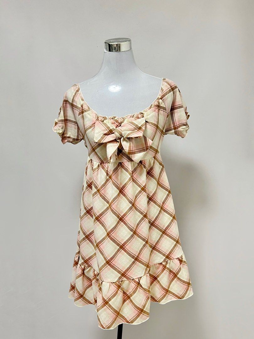 strapless open back dress Cider Sippin' Oversized Plaid Mini Dress in Pink Curves – Impressions  Online Boutique