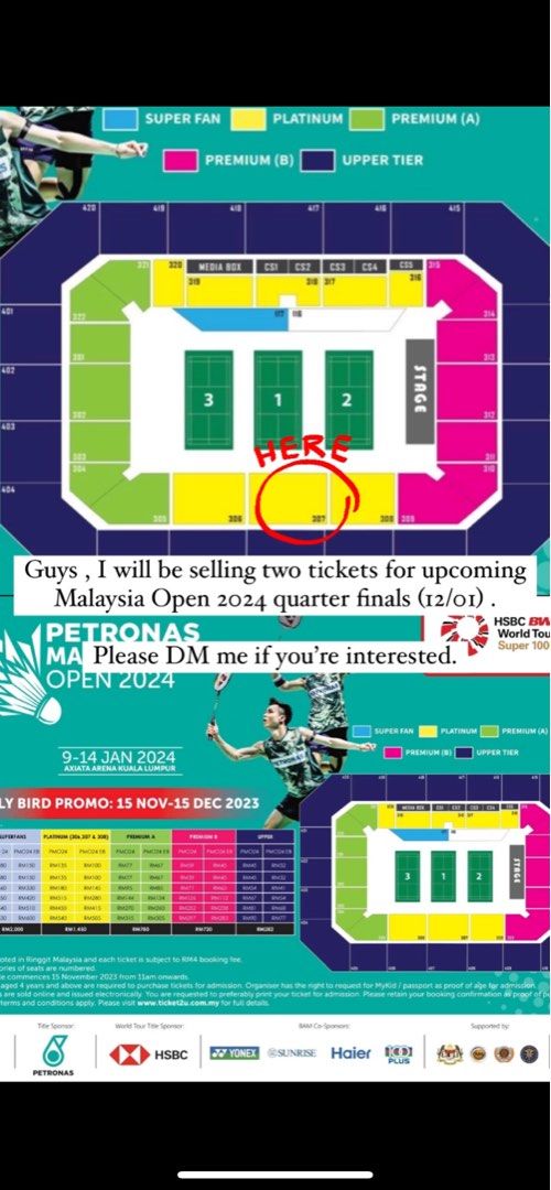 Malaysia Badminton Open 2024, Tickets & Vouchers, Event Tickets on