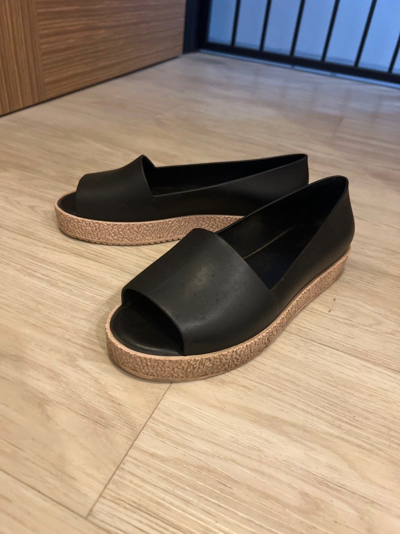Melissa Women s Black Puzzle Flats Women s Fashion Footwear