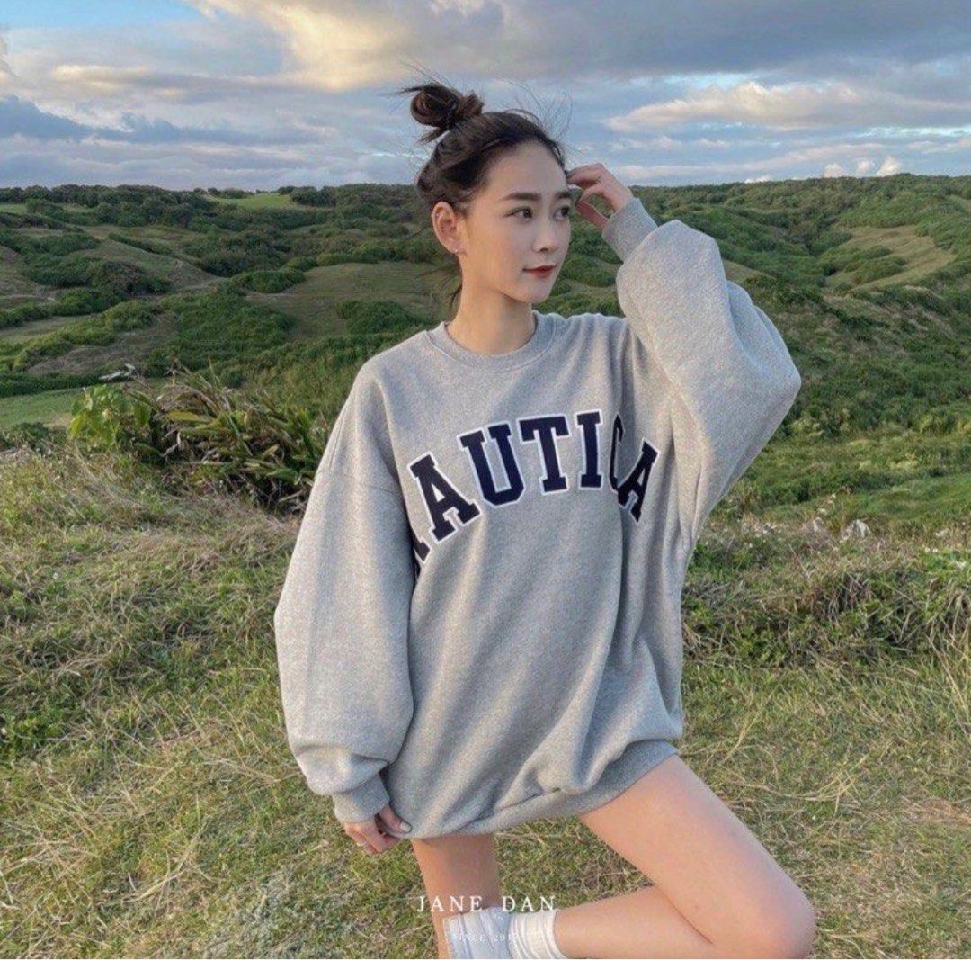 Nautica JP Arch Logo Crewneck Sweatshirt 2.1拱型大學T, 他的時尚