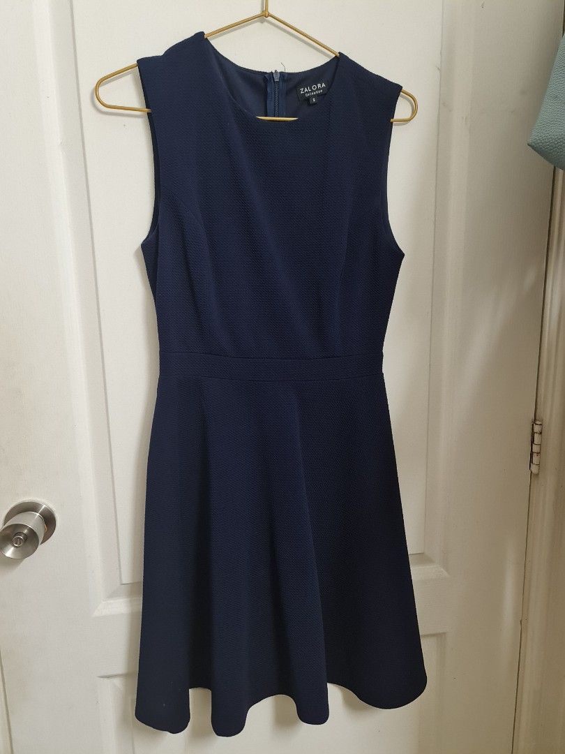 Zalora navy blue dress top