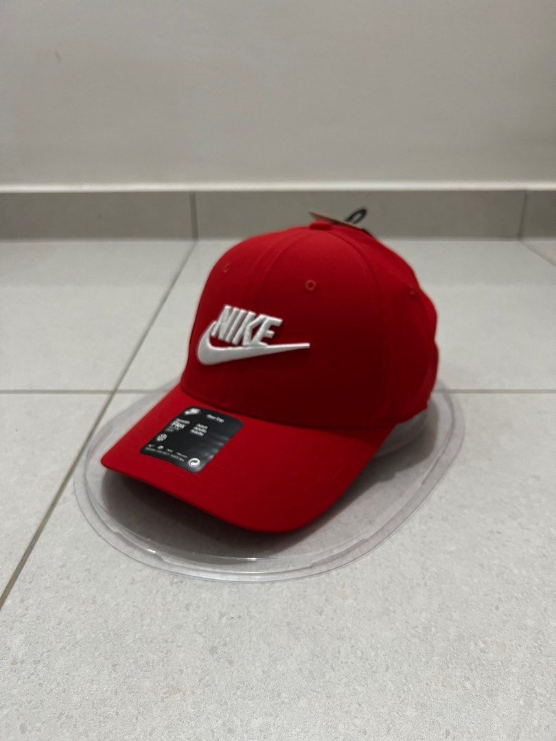 Nike Rise Structured SwooshFlex Futura Cap University Red - White
