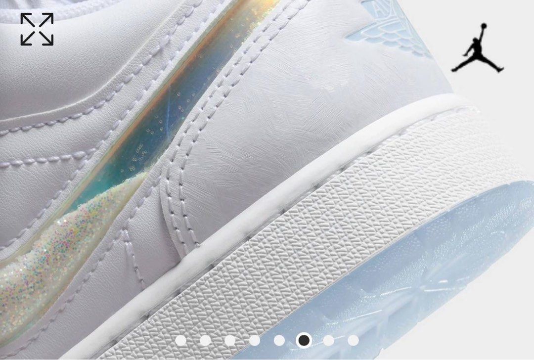 Newest edition glitter holo nike air jordans low se