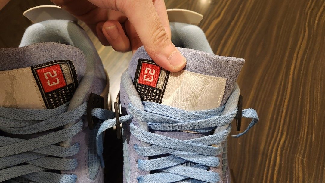 Nike Air Jordan AJ4 UNC 大學藍us 10.5, 男裝, 鞋, 波鞋- Carousell
