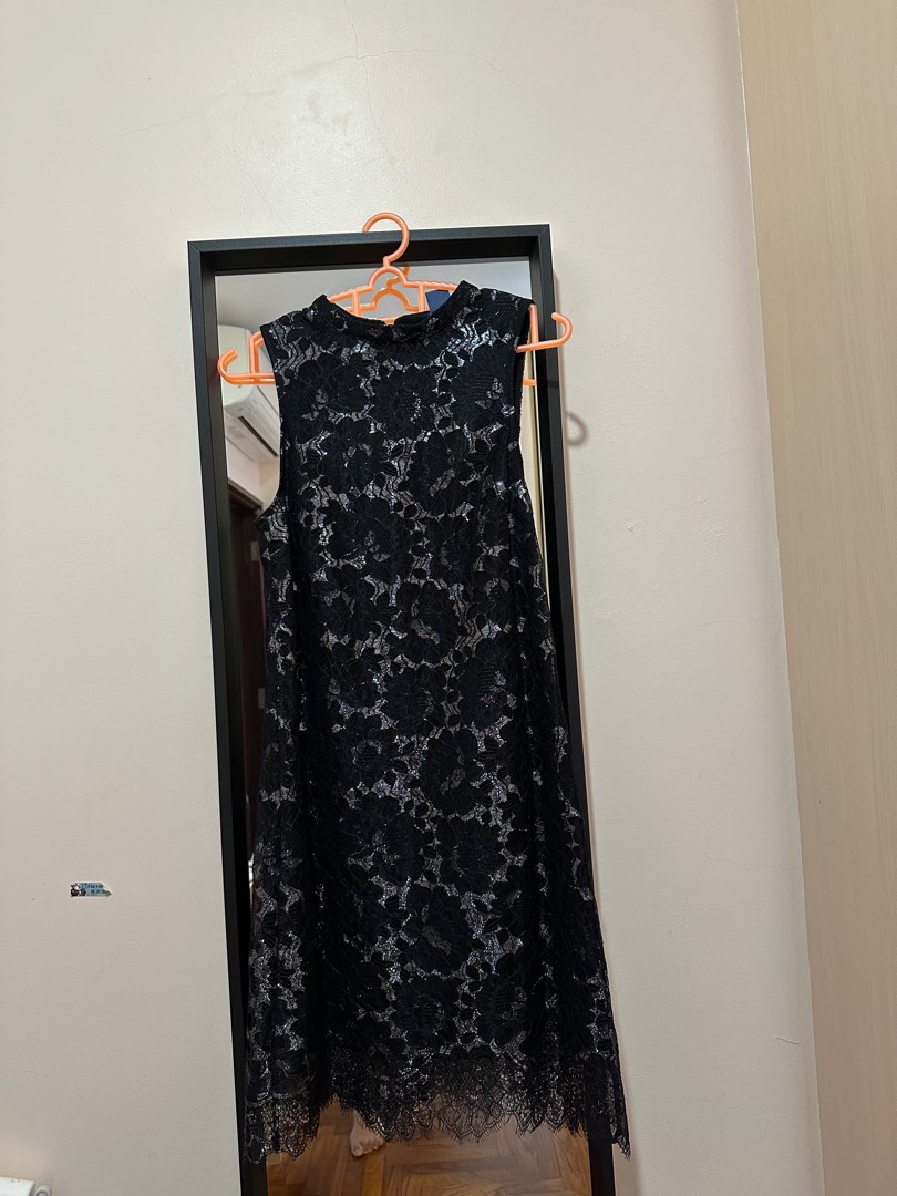 Oasis black outlet lace dress