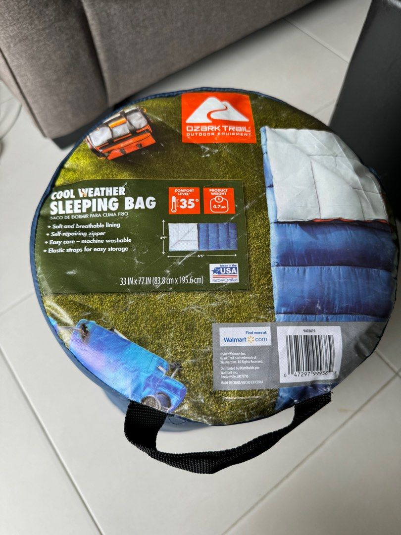 Ozark Trail Sleeping Bag Sports Equipment Hiking Camping on