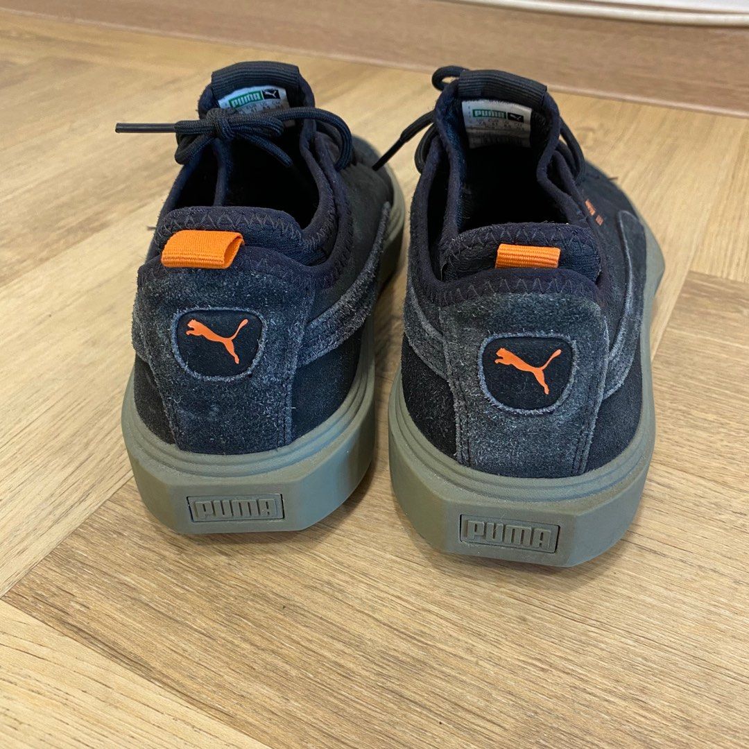 Puma grey breaker on sale mesh fof suede sneakers