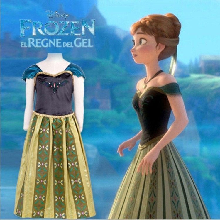Ready stock Christmas Kids Frozen Costume Girls Elsa Anna Princess