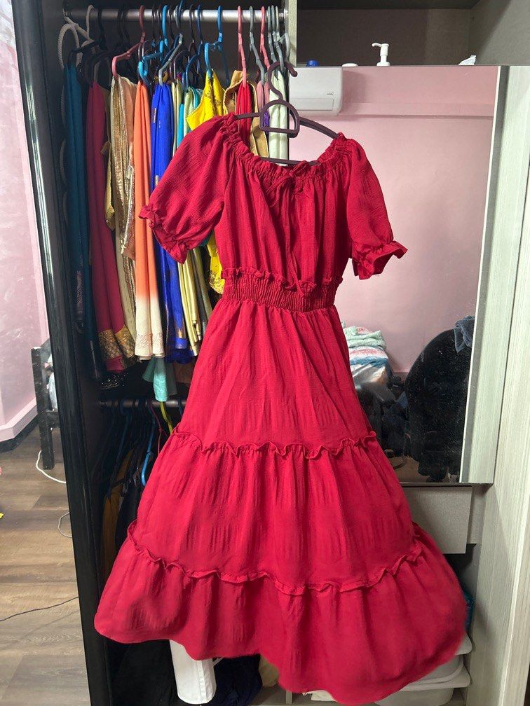 Red Dress Women s Fashion Dresses Sets Dresses on Carousell