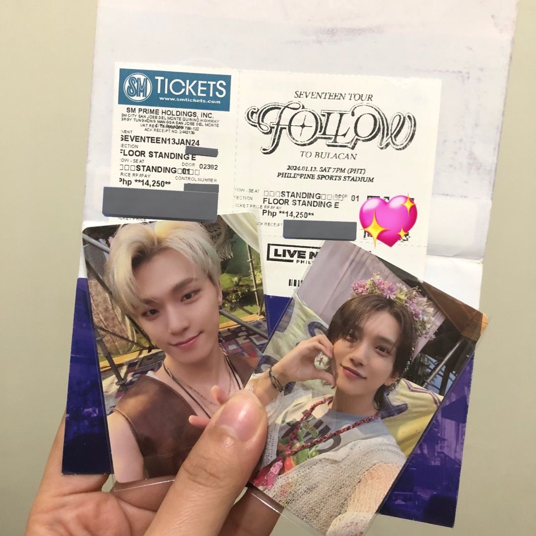 Seventeen Tour FOLLOW TO BULACAN Standing E (Day 1), Tickets & Vouchers, Event Tickets on Carousell
