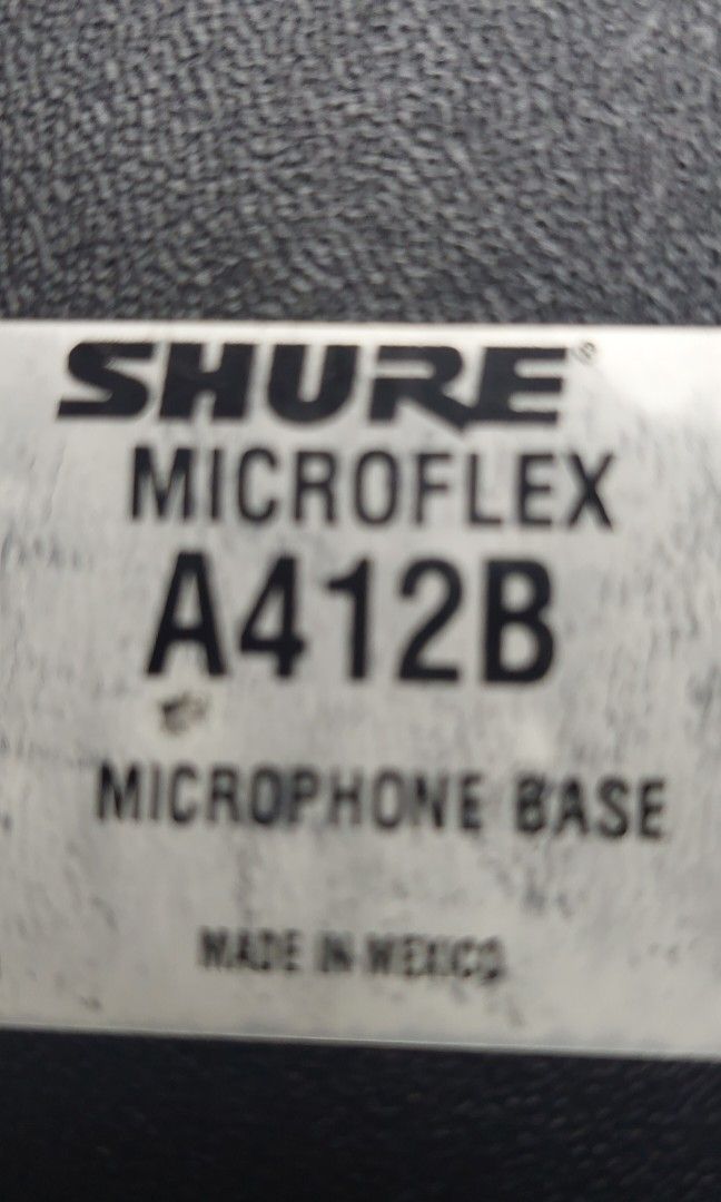 Shure A412B microphone base ( Podium , Conference , Gooseneck ), Audio