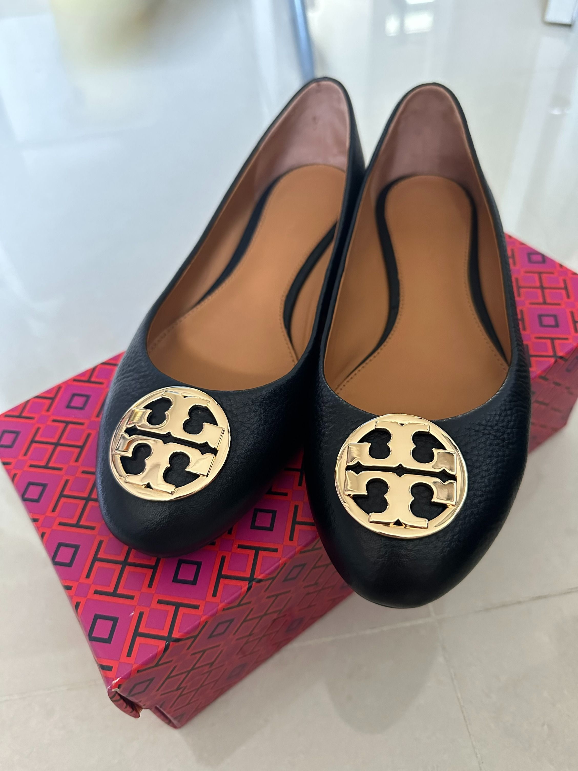 Gold flats size 12 sale