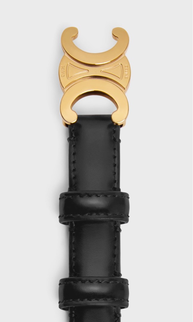 CL LARGE 30 MM TRIOMPHE BELT IN BRONZE BROWN GOLD HARDWARE