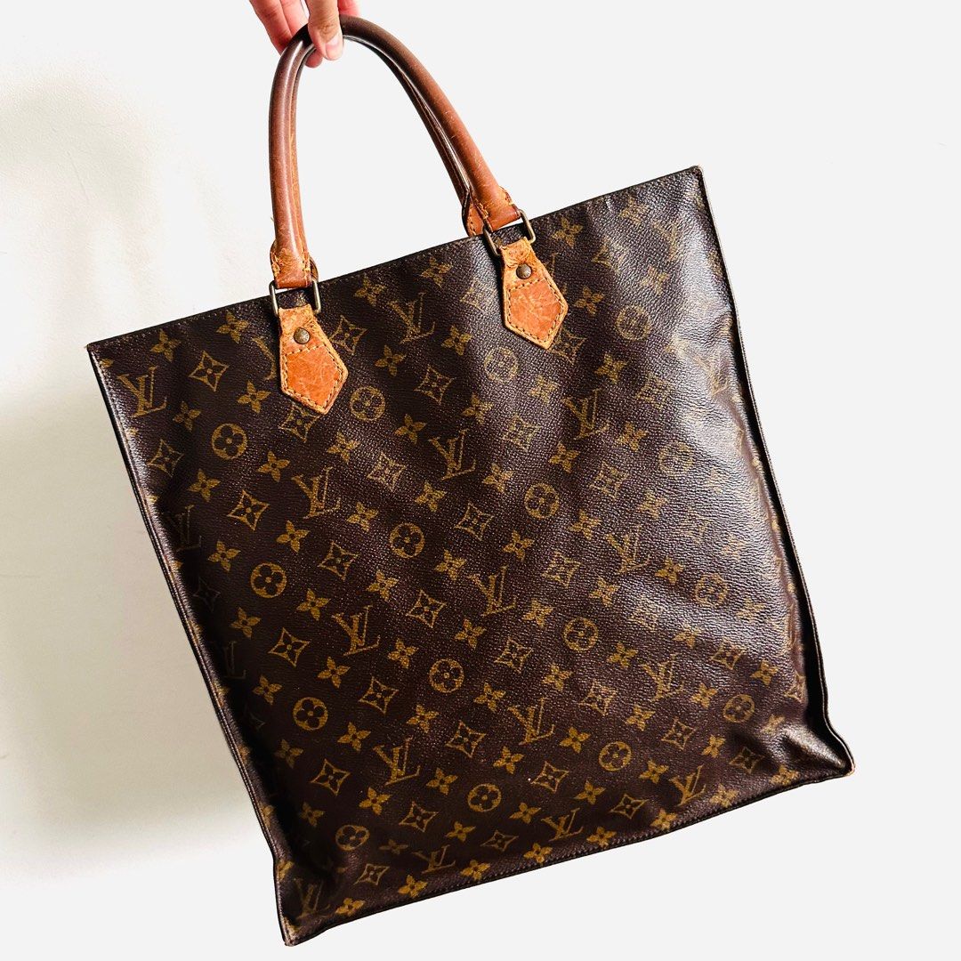 STEAL Louis Vuitton LV Monogram Logo GHW Vintage Top Handle Sac Plat Tote Bag Authentic Luxury Bags Wallets on Carousell