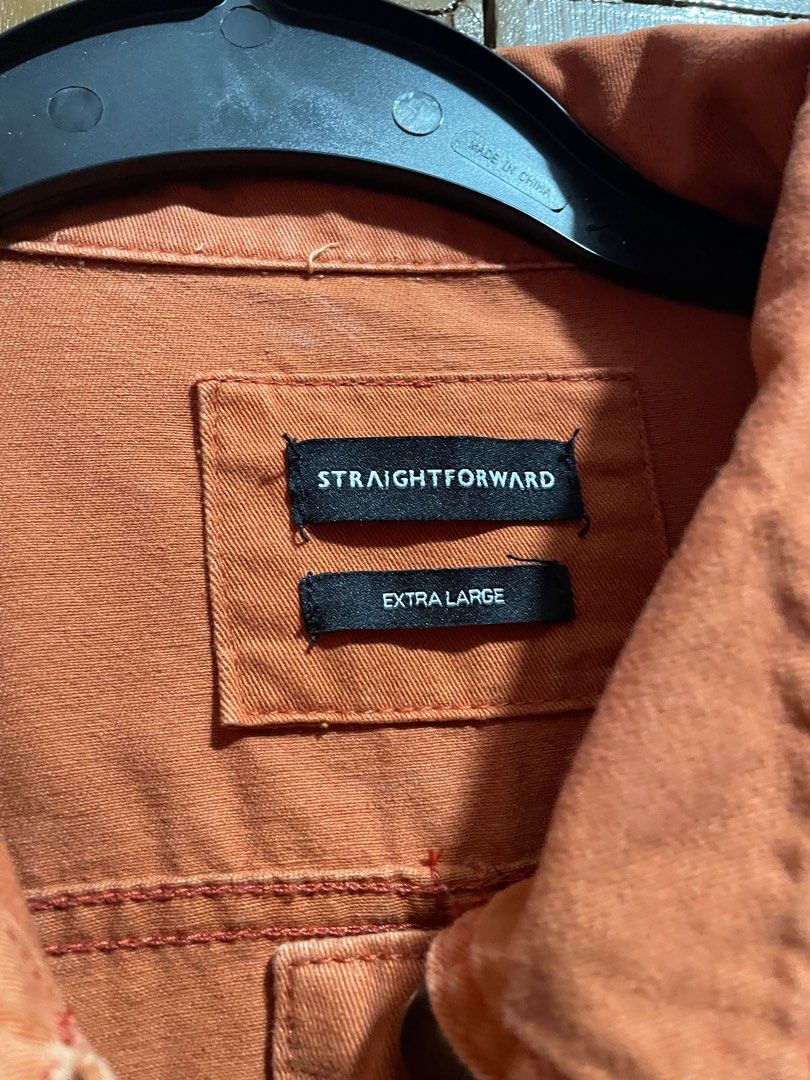 Straightforward Denim Jacket (Category: Coats, Jackets and Outerwear) located in Pasay City. Submitted by eyaahongs (Listing ID 1273797187, Image 3). Description: Straightforward Denim Jacket Personally owned and not thrifted RFS: hindi na nagagamit and change wardrobe Size: fits from Large-XL.