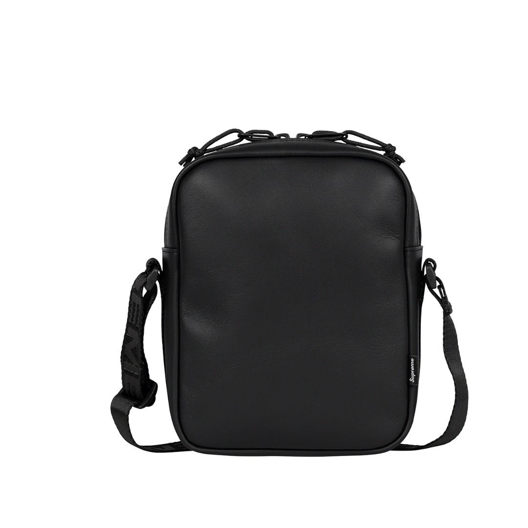 Supreme Leather Shoulder Bag 黒 BLACK-