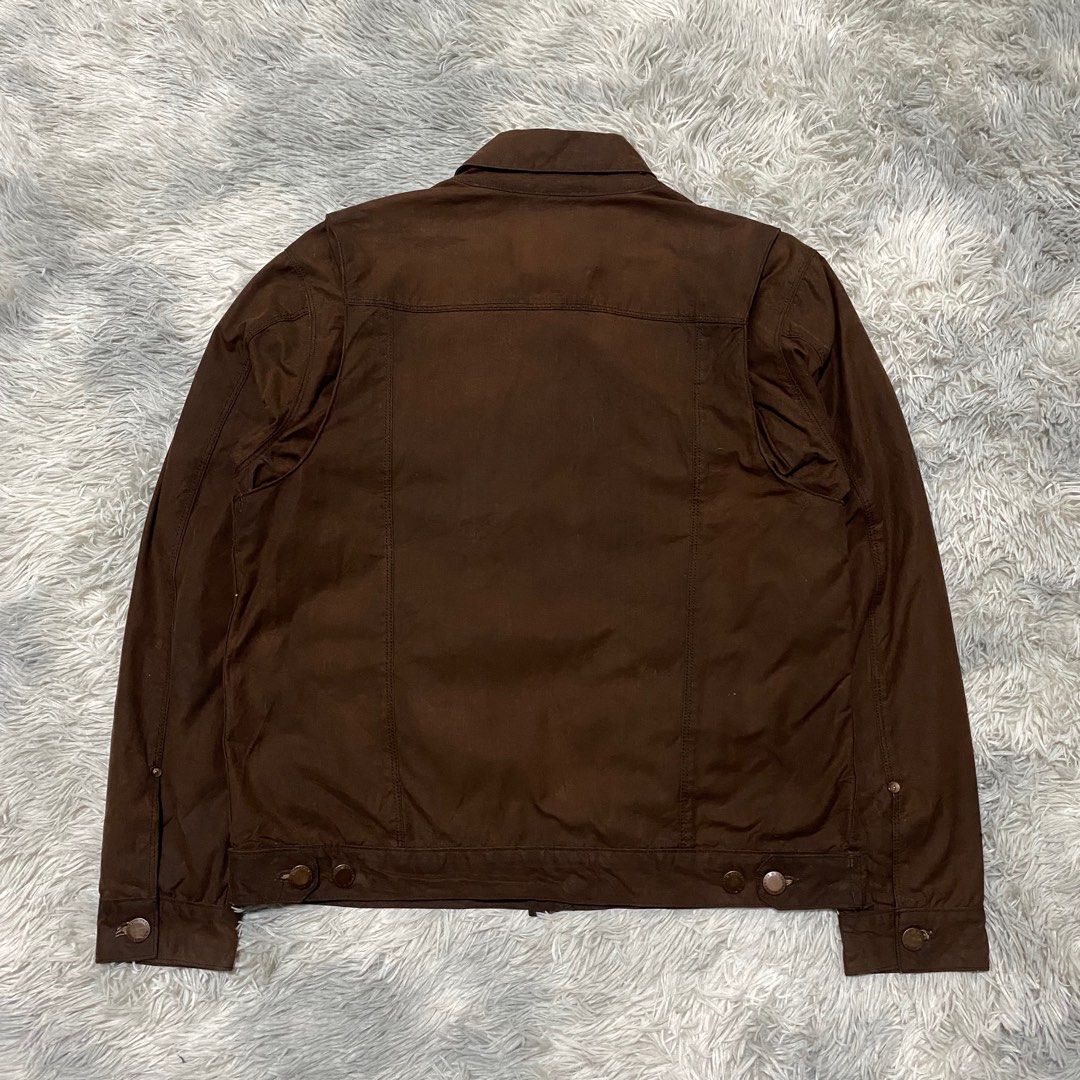 The Freenote Cloth - RJ2 WAXED JACKET IN BURGUNDY FLANNEL, Men's ...